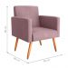 Poltrona Decorativa para Sala Pará Veludo Turkey Rosa