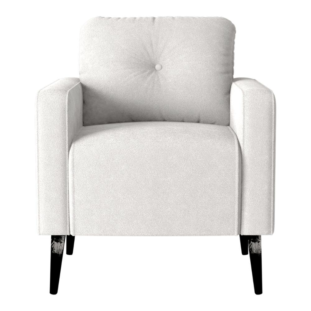 Poltrona Decorativa para Sala Viena Boucle Bege