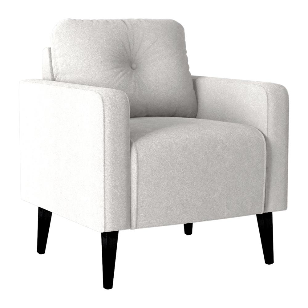 Poltrona Decorativa para Sala Viena Boucle Bege