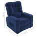 Poltrona Reclinável Almofada Roma Veludo Azul
