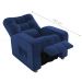 Poltrona Reclinável Almofada Roma Veludo Azul
