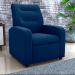 Poltrona Reclinável Decorativa Jersey Veludo Light Azul