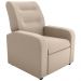 Poltrona Reclinável Decorativa Jersey Veludo Light Bege