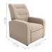 Poltrona Reclinável Decorativa Jersey Veludo Light Bege