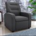 Poltrona Reclinável Decorativa Jersey Veludo Light Cinza