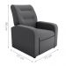 Poltrona Reclinável Decorativa Jersey Veludo Light Cinza