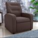 Poltrona Reclinável Decorativa Jersey Veludo Light Marrom