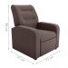 Poltrona Reclinável Decorativa Jersey Veludo Light Marrom