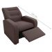 Poltrona Reclinável Decorativa Jersey Veludo Light Marrom