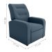 Poltrona Reclinável Decorativa Jersey Veludo Light Petróleo