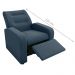Poltrona Reclinável Decorativa Jersey Veludo Light Petróleo