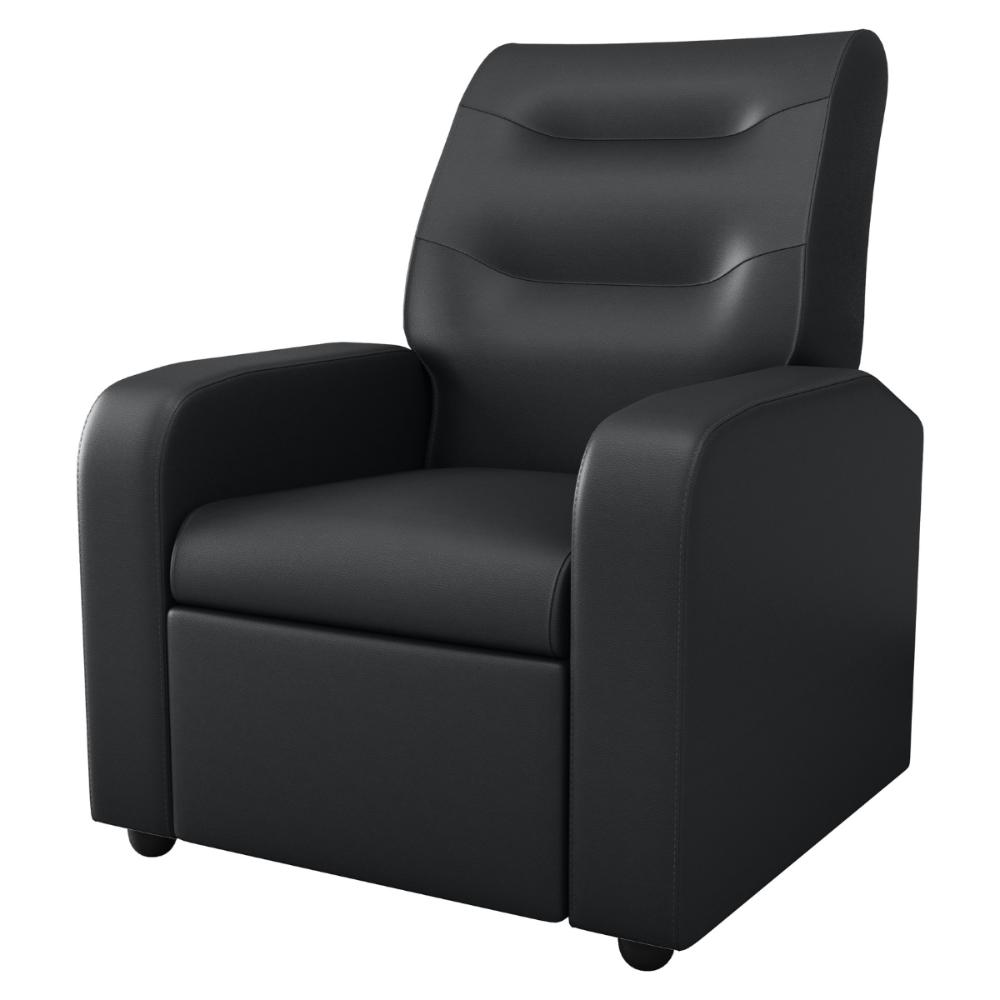 Poltrona Reclinável Decorativa Sophia Sintético Preto