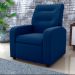 Poltrona Reclinável Decorativa Sophia Veludo Light Azul