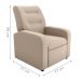 Poltrona Reclinável Decorativa Sophia Veludo Light Bege