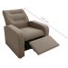 Poltrona Reclinável Decorativa Sophia Veludo Light Cappucino