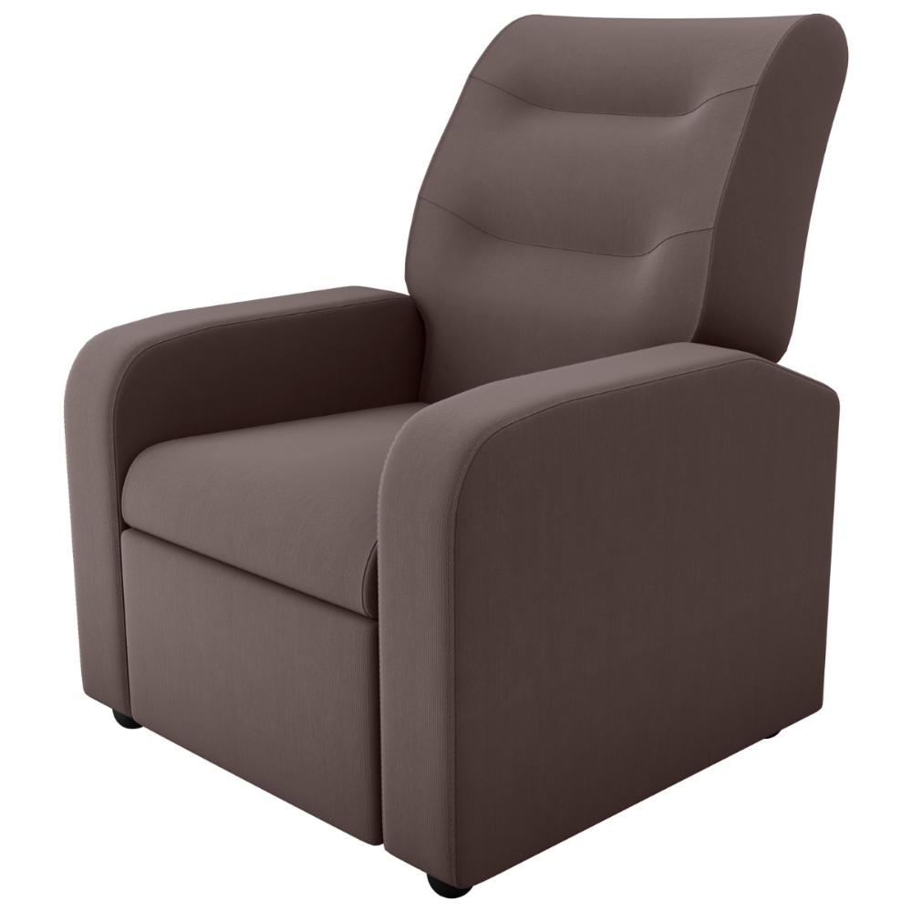 Poltrona Reclinável Decorativa Sophia Veludo Light Marrom