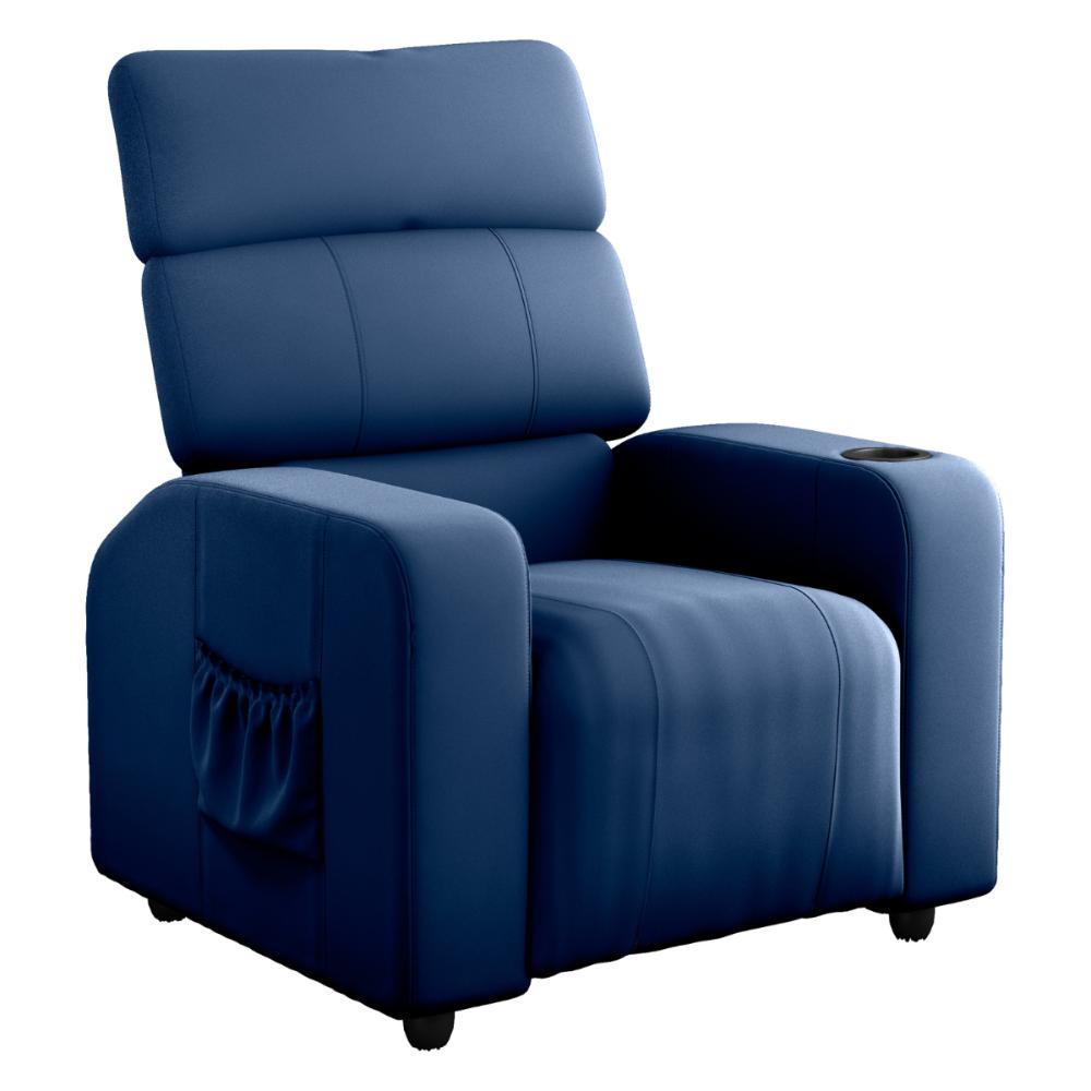Poltrona Reclinável para Descanso Hi Veludo Azul