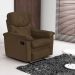 Poltrona Reclinável para Sala de Estar Bonn Veludo Light Cappuccino