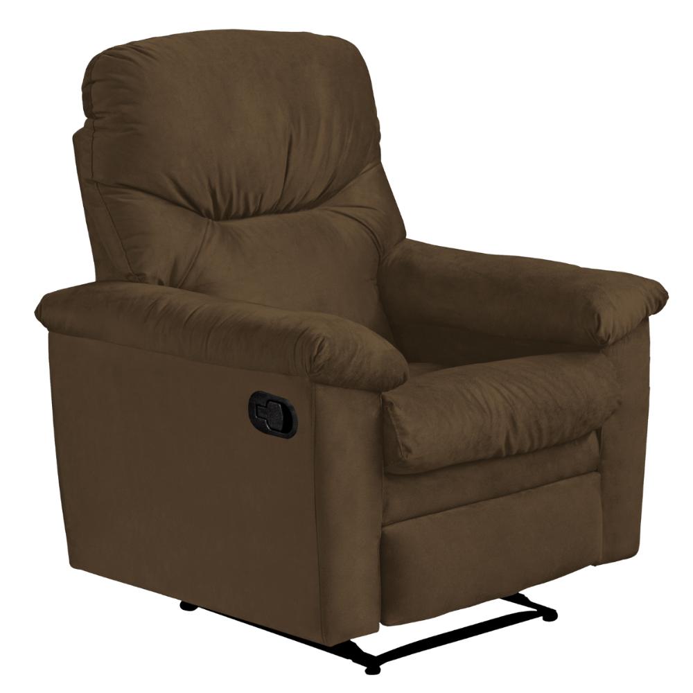 Poltrona Reclinável para Sala de Estar Bonn Veludo Light Cappuccino