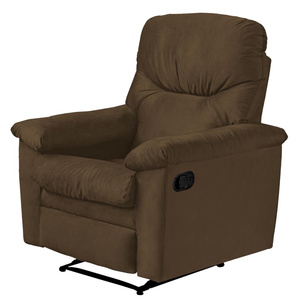 Poltrona Reclinável para Sala de Estar Mel Veludo Light Cappuccino