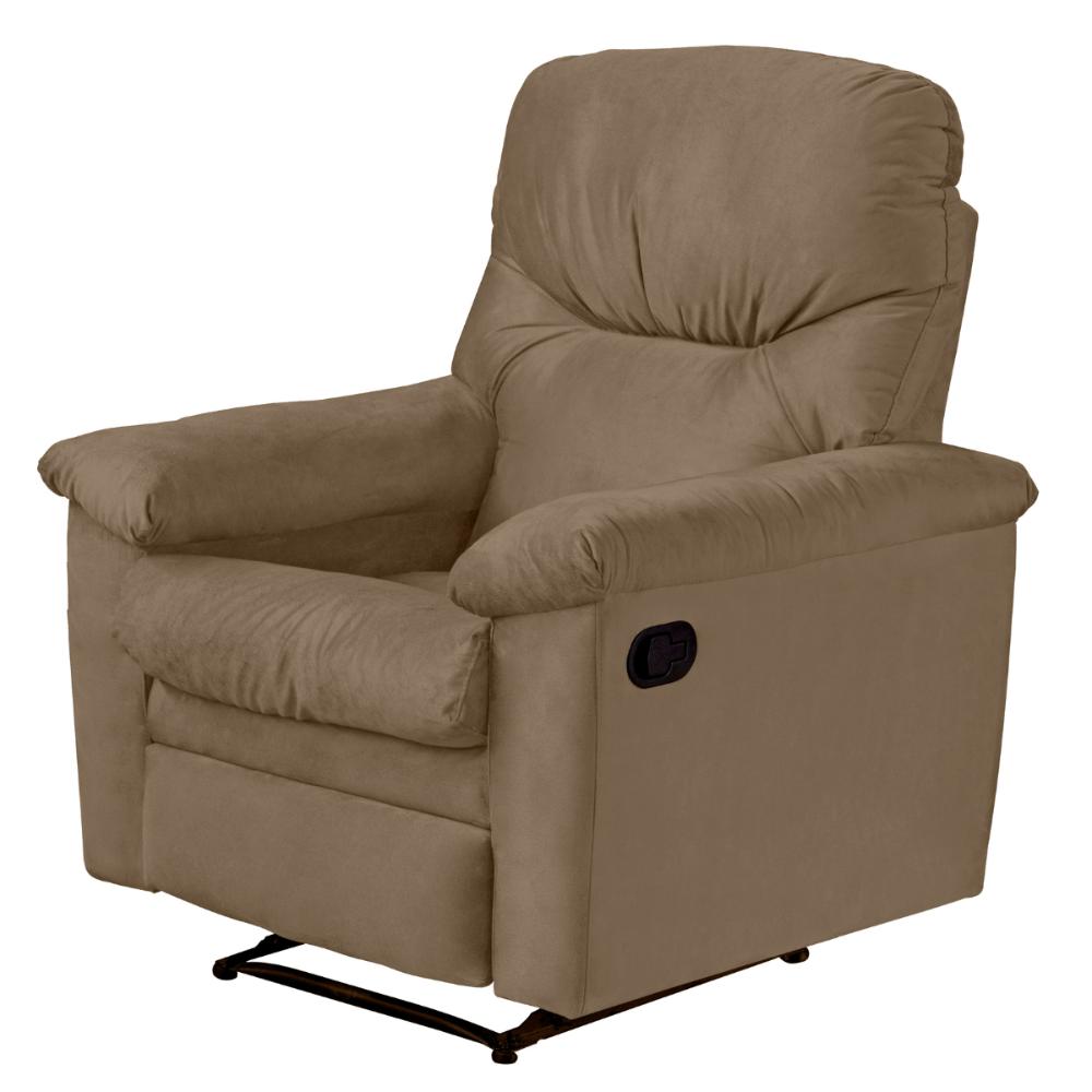 Poltrona Reclinável para Sala de Estar Mel Veludo Turkey Cappuccino