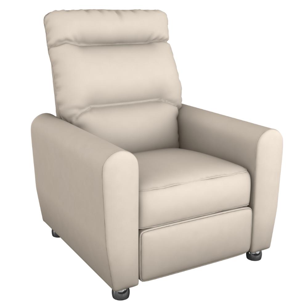 Poltrona Reclinavel para Sala Tebas Corino Bege