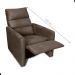 Poltrona do Papai Reclinável Maia Suede Marrom