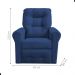 Poltrona para Descanso Reclinável Lima Suede Azul