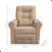 Poltrona para Descanso Reclinável Lima Suede Bege