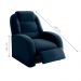 Poltrona para Sala Reclinável Roma Veludo Azul