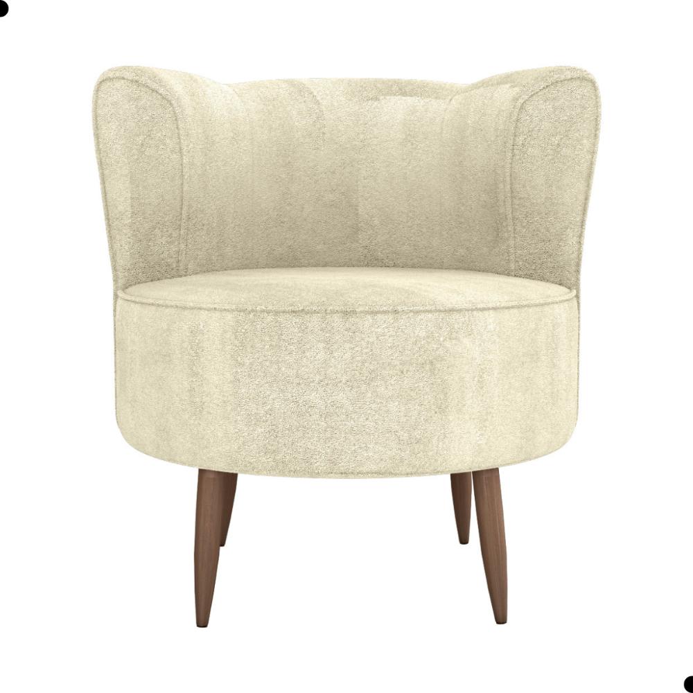 Poltrona para Sala de Recepção Bela Boucle Bege