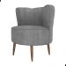 Poltrona para Sala de Recepção Bela Boucle Cinza