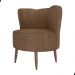 Poltrona para Sala de Recepção Bela Boucle Marrom