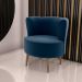 Poltrona para Sala de Recepção Bela Veludo Azul