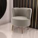 Poltrona para Sala de Recepção Bela Veludo Cappuccino
