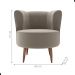 Poltrona para Sala de Recepção Bela Veludo Cappuccino