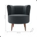 Poltrona para Sala de Recepção Bela Veludo Cinza
