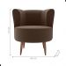 Poltrona para Sala de Recepção Bela Veludo Marrom