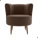 Poltrona para Sala de Recepção Bela Veludo Marrom