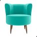 Poltrona para Sala de Recepção Bela Veludo Verde Menta