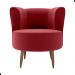 Poltrona para Sala de Recepção Bela Veludo Vinho