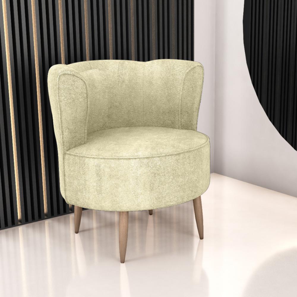Poltrona para Sala de Recepção Ceará Boucle Bege