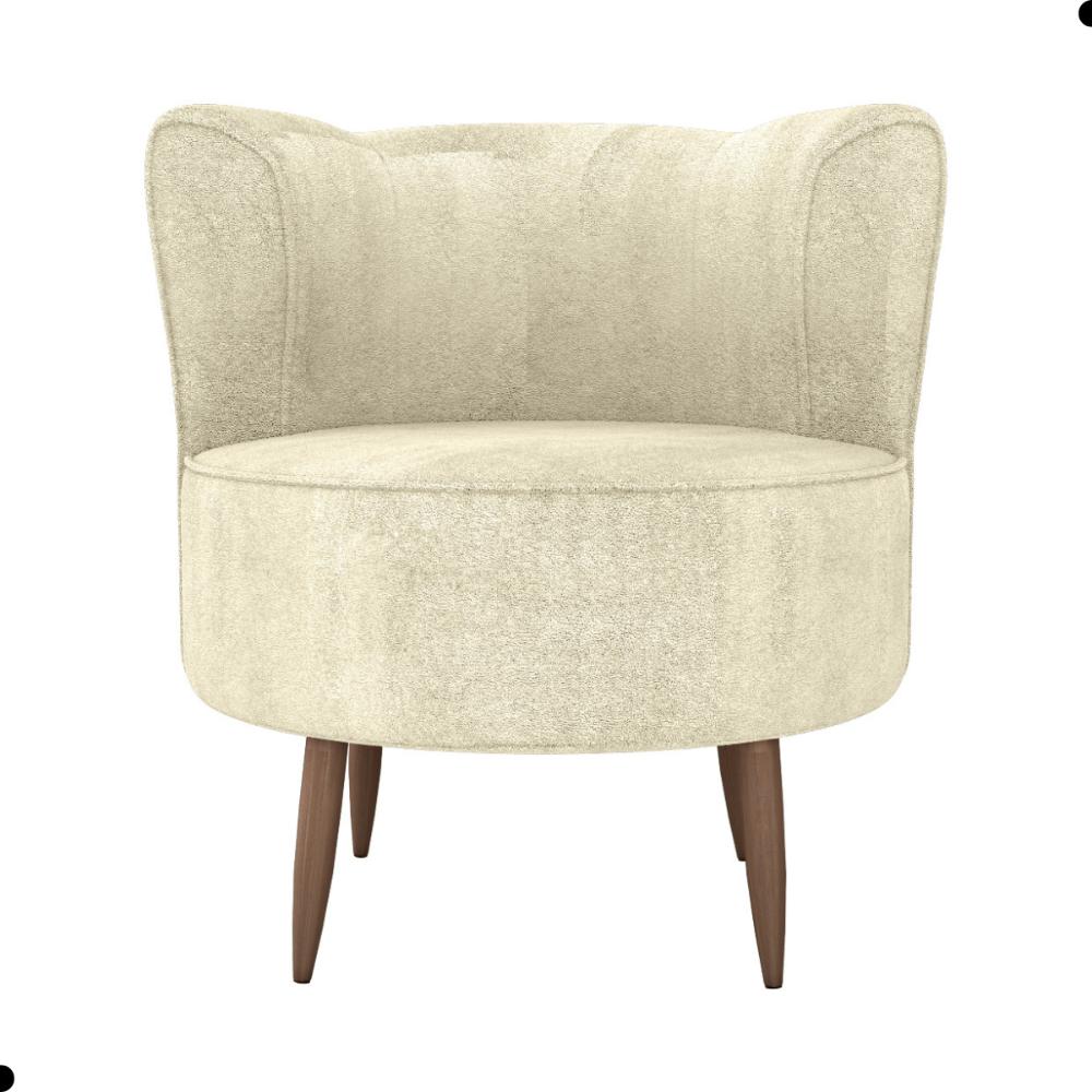 Poltrona para Sala de Recepção Ceará Boucle Bege