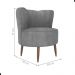 Poltrona para Sala de Recepção Ceará Boucle Cinza