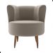 Poltrona para Sala de Recepção Ceará Veludo Cappuccino