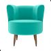 Poltrona para Sala de Recepção Ceará Veludo Verde Menta