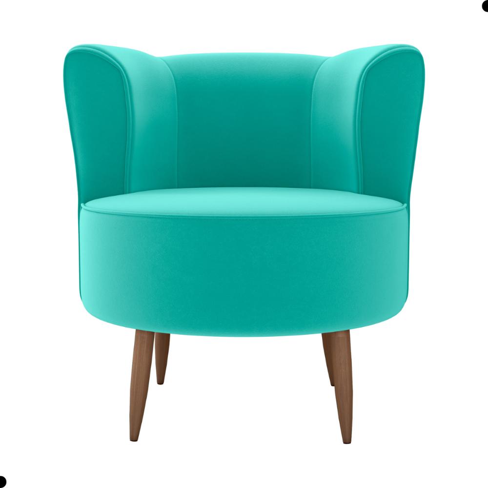 Poltrona para Sala de Recepção Ceará Veludo Verde Menta