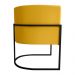 Poltrona para Sala de Recepção Milão Veludo Holland Amarelo