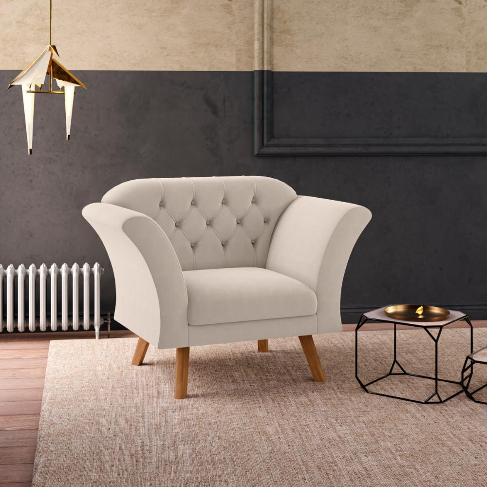 Poltrona para Sala de Recepção Moreira Inca Areia