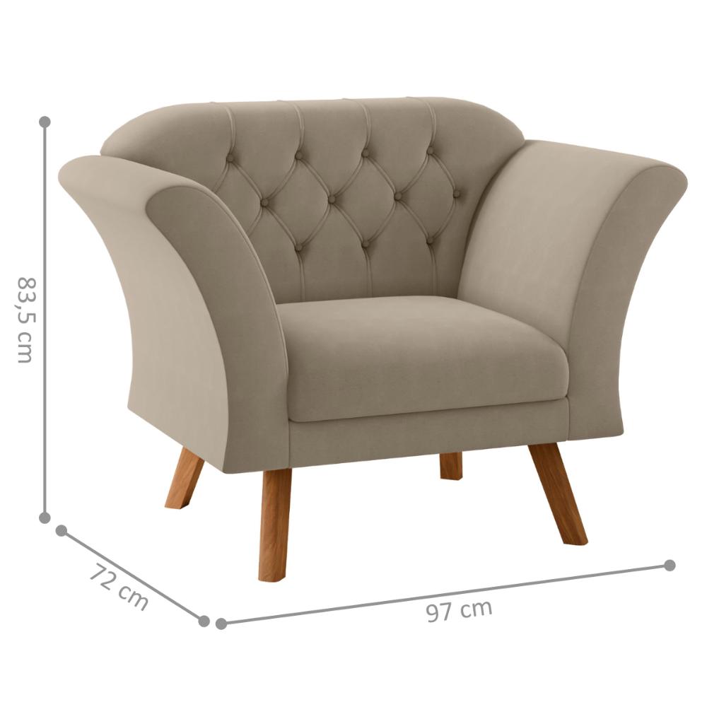 Poltrona para Sala de Recepção Moreira Inca Castor